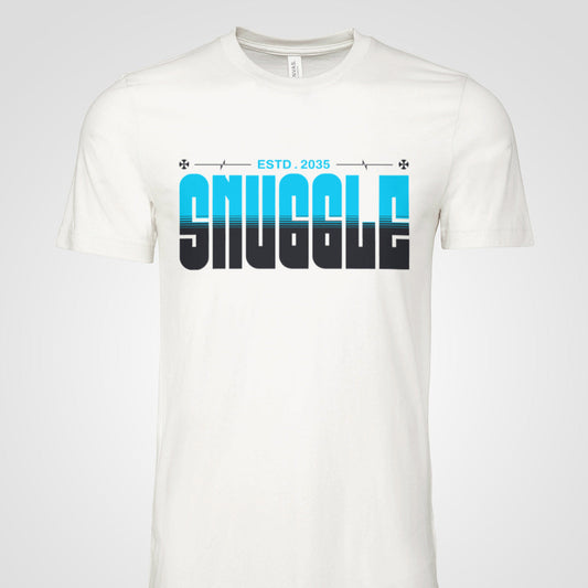 Women Smuggle Standard Blue & White Print T-Shirt My Store