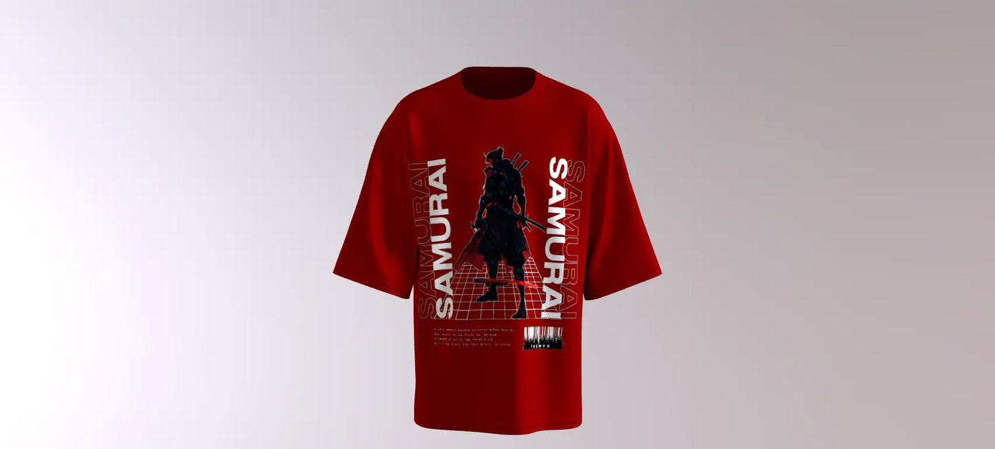 Samurai Standard T-Shirt in Black & Red My Store