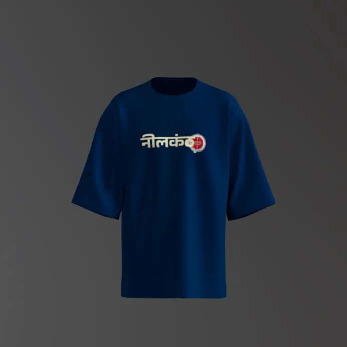 Shiv Ji Oversized Drop Shoulder Premium Front & Back Printed T-Shirt My Store