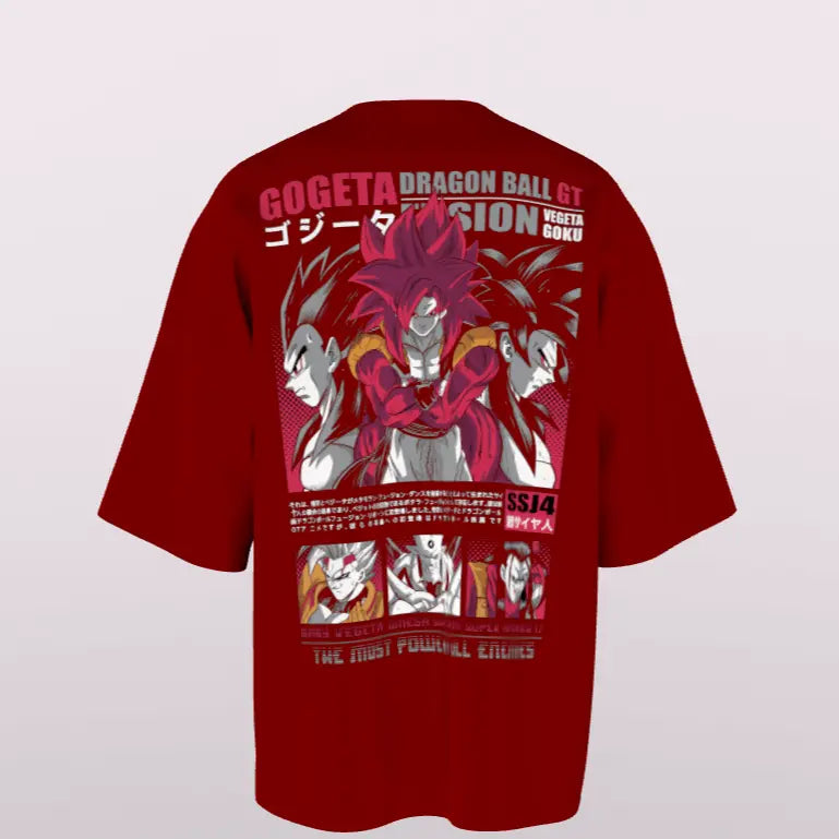 Anime GOGETA Oversize Front & Back Printed T-Shirt - My Store