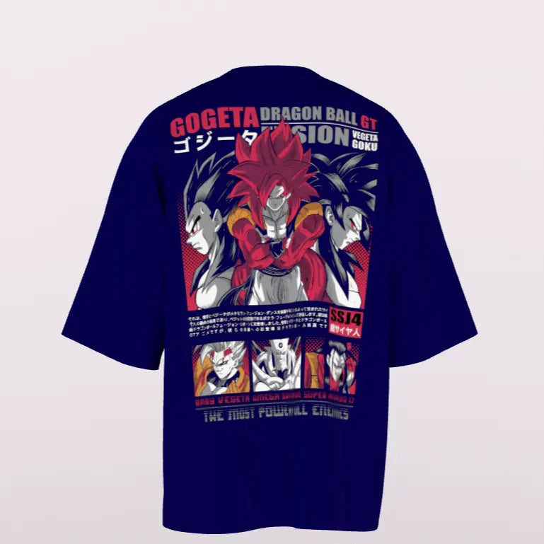 Anime GOGETA Oversize Front & Back Printed T-Shirt - My Store