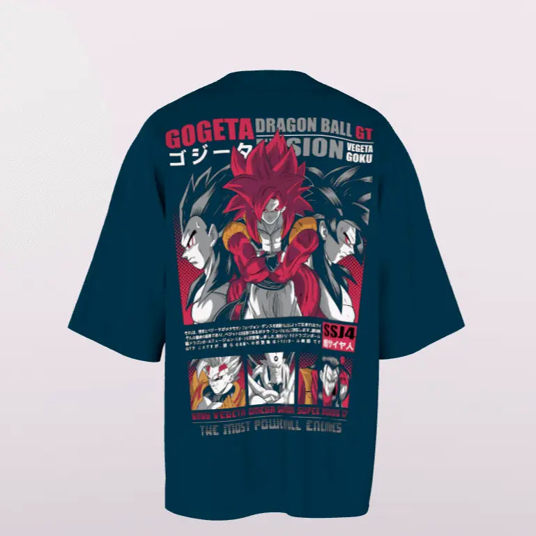 Anime GOGETA Oversize Front & Back Printed T-Shirt - My Store