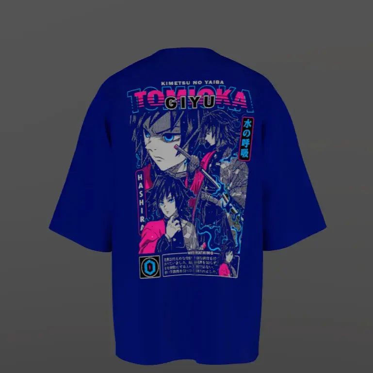 TOMIOKA Oversize Front & Back Printed Anime T-Shirt My Store