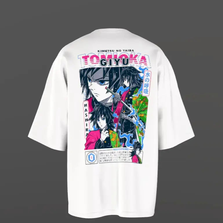 TOMIOKA Oversize Front & Back Printed Anime T-Shirt My Store