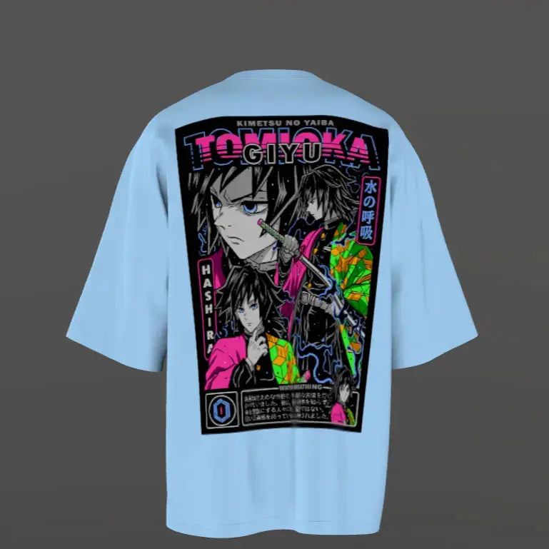 TOMIOKA Oversize Front & Back Printed Anime T-Shirt My Store