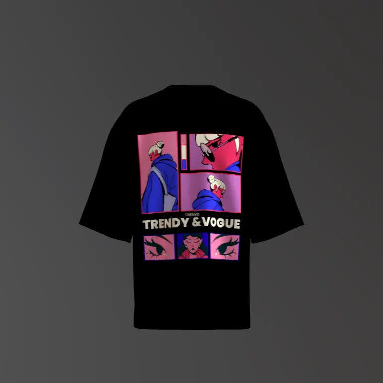 Trendy Standard Pink & White Printed Women T-Shirt My Store