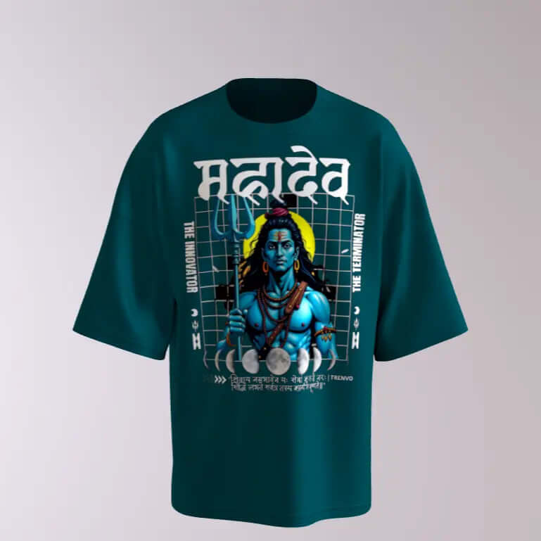 Unisex Shiv Ji Oversized Drop Shoulder Premium Printed T-Shirt My Store