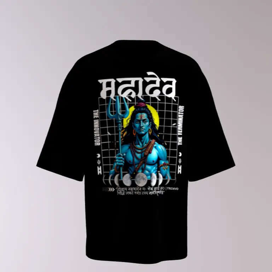 Unisex Shiv Ji Oversized Drop Shoulder Premium Printed T-Shirt My Store