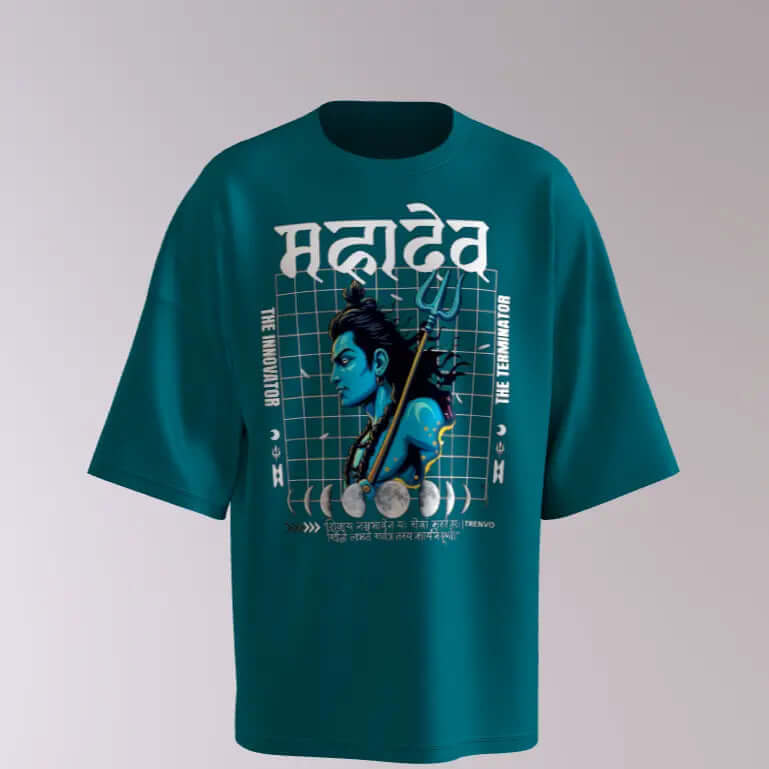 Unisex Shiv Ji Oversized Drop Shoulder Premium Printed T-Shirt My Store