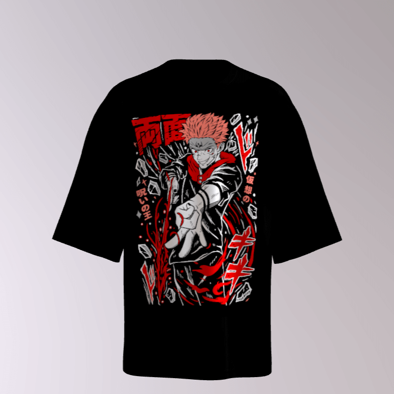 Unisex Anime Oversize Printed T-Shirt - My Store