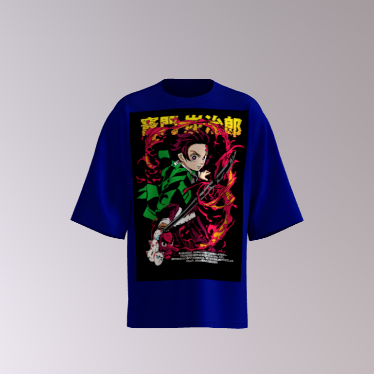 Unisex Anime Oversize Printed T-Shirt - My Store