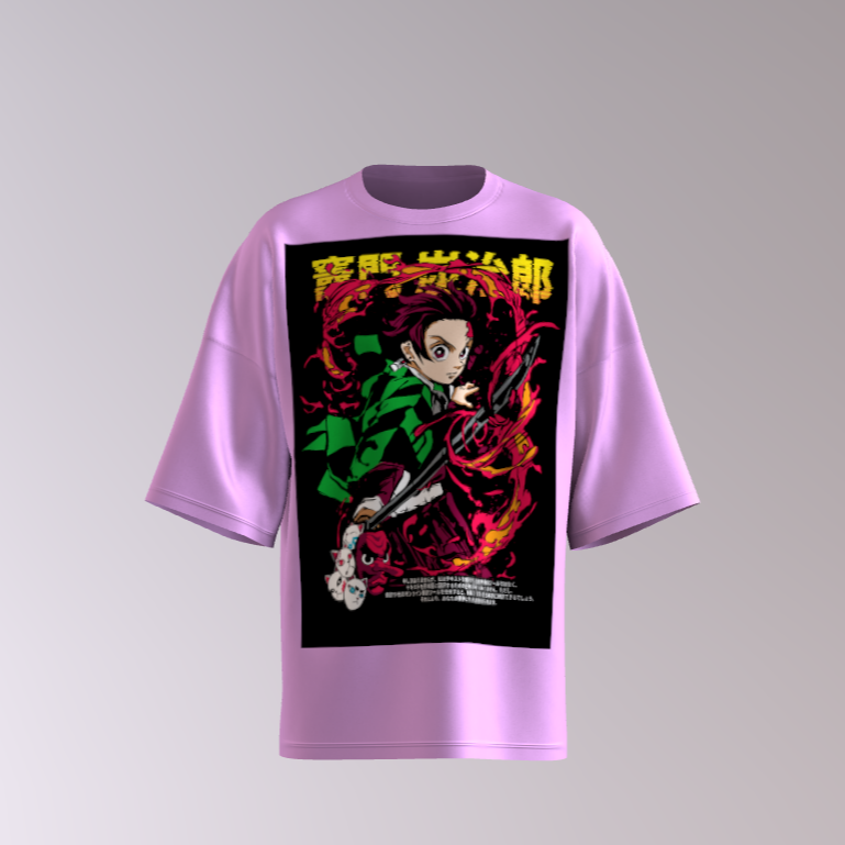 Unisex Anime Oversize Printed T-Shirt - My Store