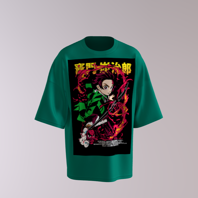 Unisex Anime Oversize Printed T-Shirt - My Store