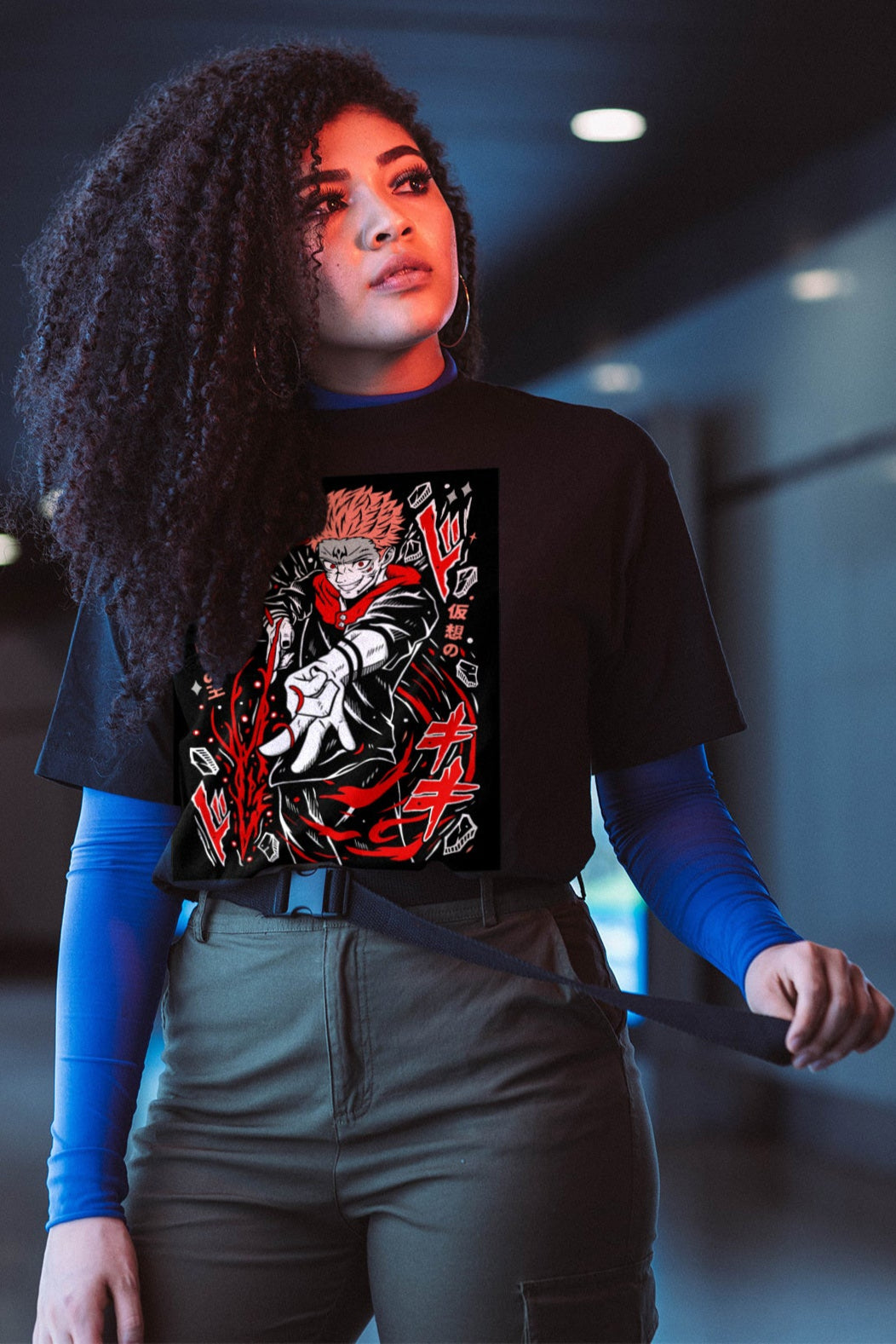 Unisex Anime Oversize Printed T-Shirt - My Store