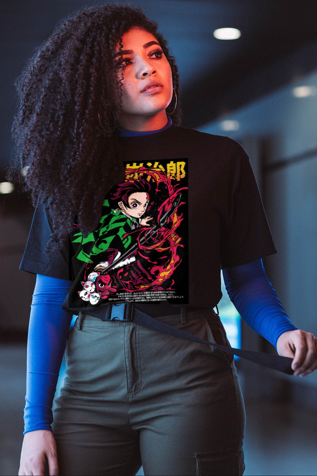Unisex Anime Oversize Printed T-Shirt - My Store