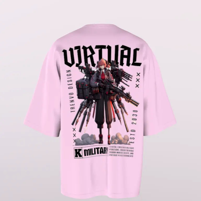 100% Pure Cotton Unisex Oversized Drop Shoulder Premium Front & Back Printed T-Shirt My Store