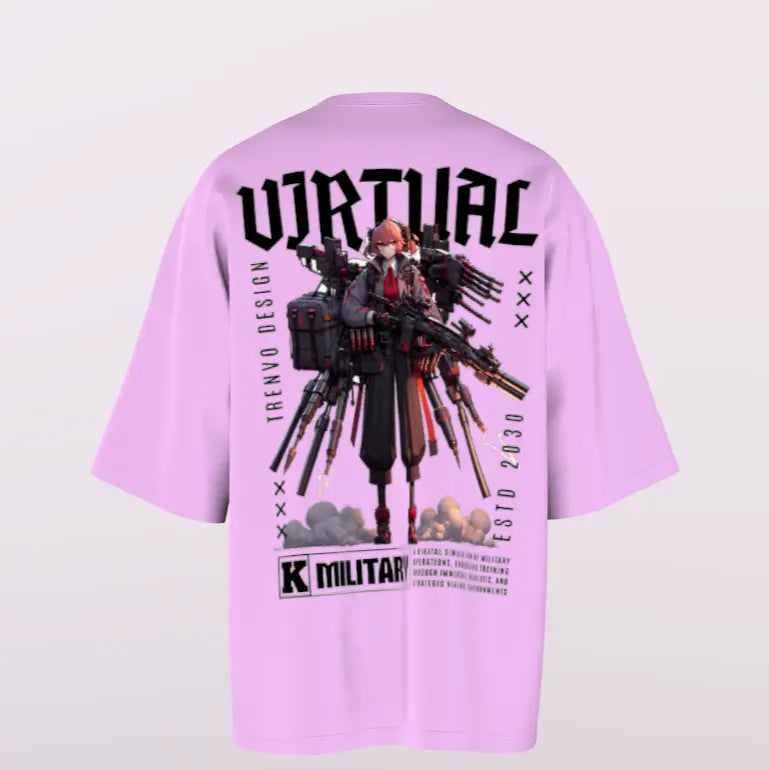 100% Pure Cotton Unisex Oversized Drop Shoulder Premium Front & Back Printed T-Shirt My Store
