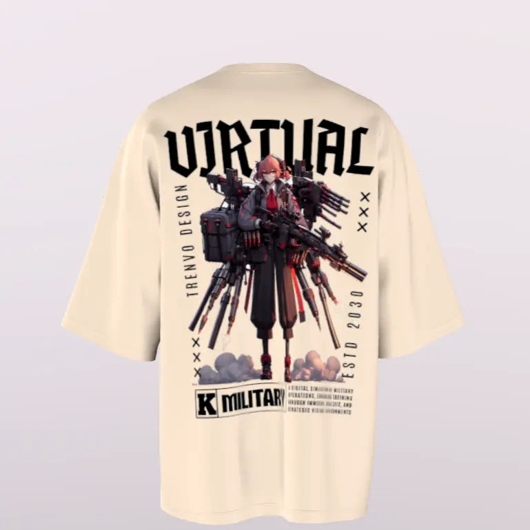 100% Pure Cotton Unisex Oversized Drop Shoulder Premium Front & Back Printed T-Shirt My Store