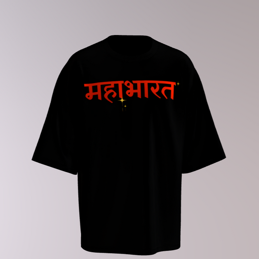 Mahabharart Oversized Drop Shoulder Premium Front & Back Printed T-Shirt My Store