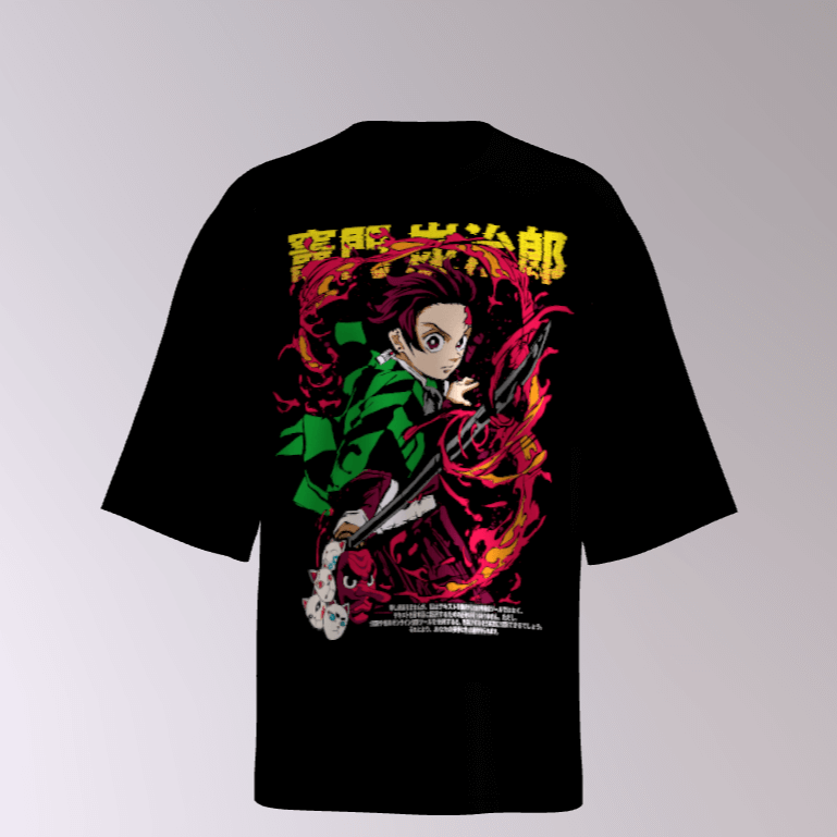 Unisex Anime Oversize Printed T-Shirt - My Store