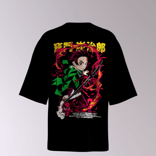 Unisex Anime Oversize Printed T-Shirt - My Store