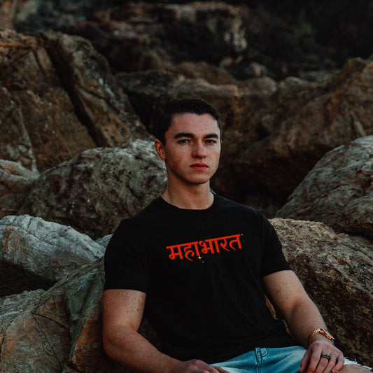 Mahabharart Oversized Drop Shoulder Premium Front & Back Printed T-Shirt My Store
